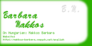 barbara makkos business card